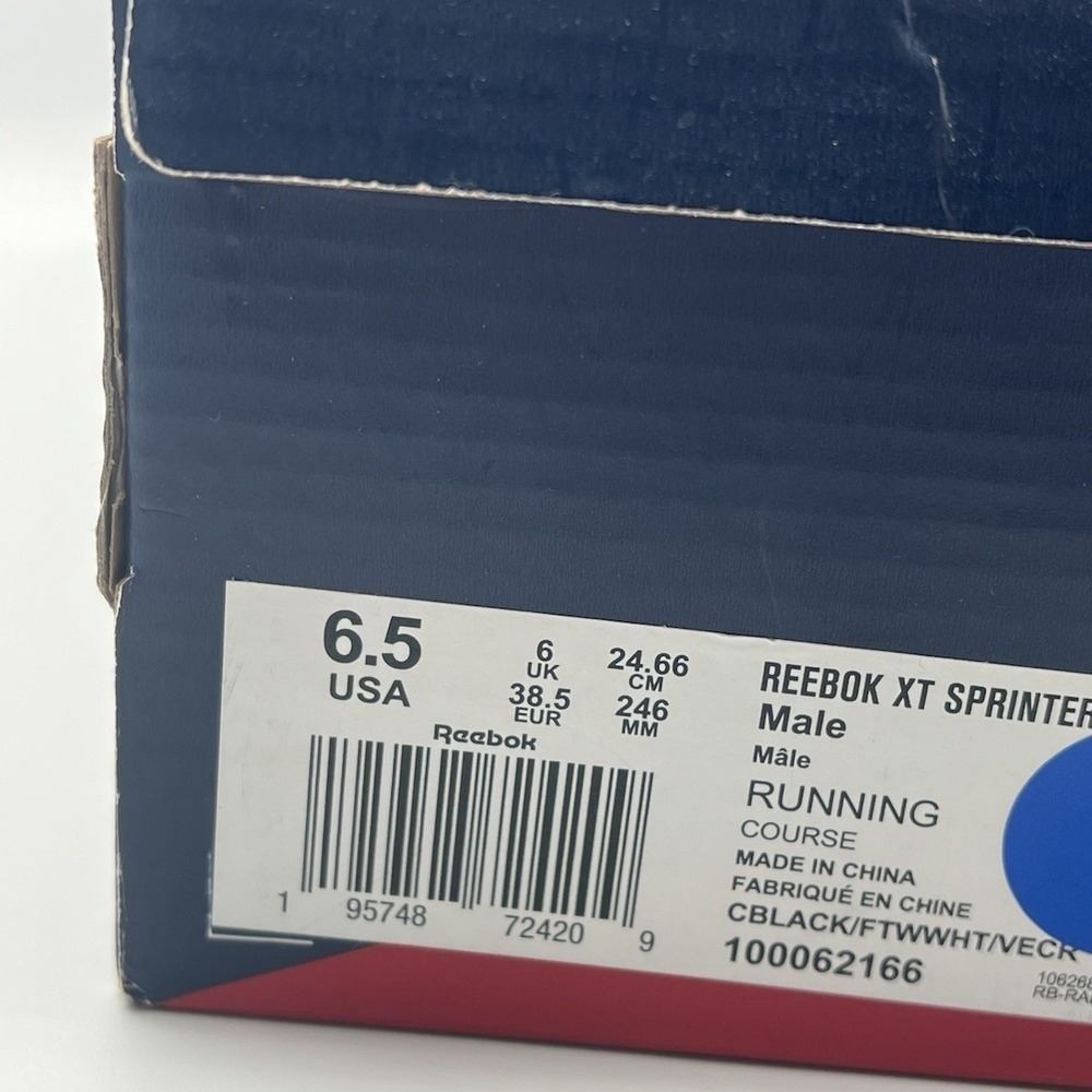 Reebok XT Sprinter Red Black Running Slip On Shoes - Kids Youth Size 6.5 NEW - Picture 8 of 8